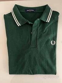 Polo da uomo Fred Perry M3600 verde Wimbledon M