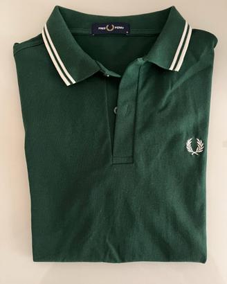 Polo da uomo Fred Perry M3600 verde Wimbledon M