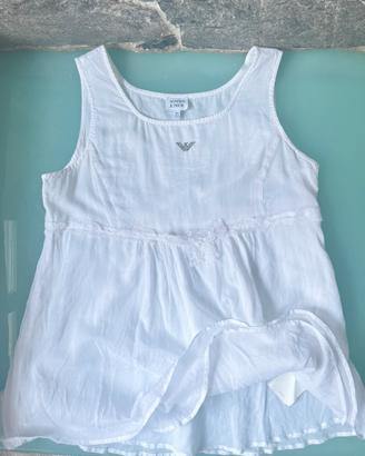 Top bianco Armani Junior 16 anni (veste S/M donna)