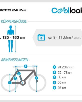 bicicletta donna pieghevole  24 pollici