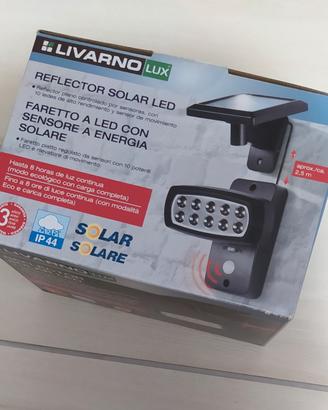 Faretto A Led Con Sensore Pannello Ricarica Solare