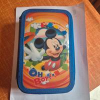 Astuccio per scuola con Topolino tripla apertura