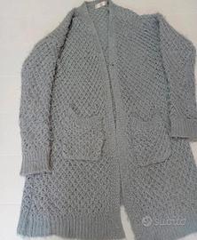 maglione lungo aperto da donna 