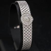 Zenith lady 18 kt white gold with diamonds