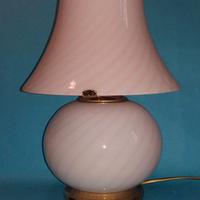 Lampada da tavolo Fungo Murano vetro soffiato rosa