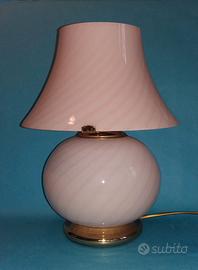 Lampada da tavolo Fungo Murano vetro soffiato rosa