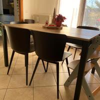 Set 6 sedie marroni Calla by MIDJ