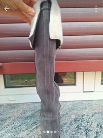 stivali in camoscio grigio N.39