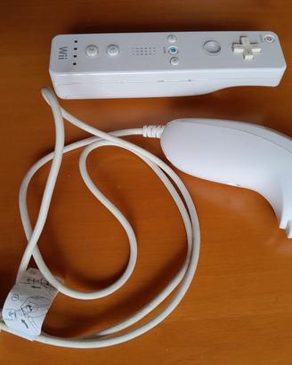 Wiimote e Nunchuk bianchi originali Nintendo Wii