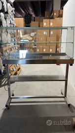 Vetrina calda espositiva su carrello Professionale