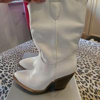 Stivale texano bianco