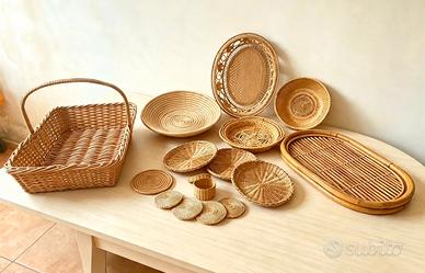 16 cesti, vassoi e sottobicchieri