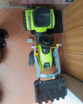 trattore per bambini smoby nero a pedali