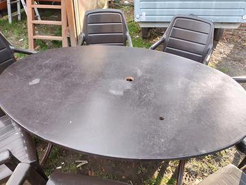 TAVOLO OVALE+7 SEDIE