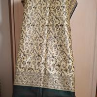 stola, sciarpa indiana in cashmere verde