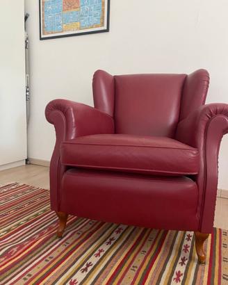 Poltrone in pelle coppia vintage