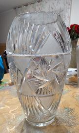 Vaso in cristallo h 30 cm con posacenere