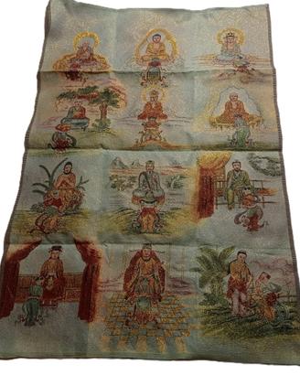 RICAMO CINESE TESSUTO  DEA THANGKA AVALOKITESVARA