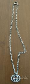 collana Gucci originale argento 