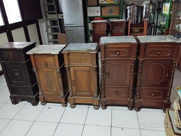 COMODINI ANTICHI DELL'800 - LOTTO DI 7  LEGGI!