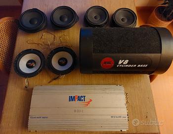 Amplificato Impact HQ 120.4 680W +6 casse e sub