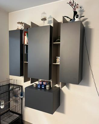 Soggiorno mobili cubotti parete sala