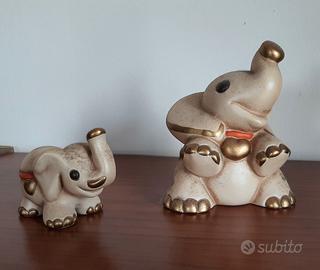 Coppia Elefanti THUN in Ceramica 
