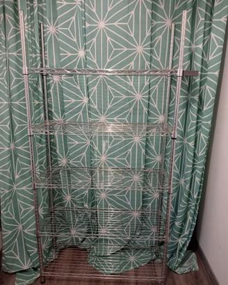 Scaffalatura Cromata OMAR 1 sezione, 92x36x181 cm