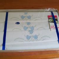 Completo matrimoniale con ricami svizzeri VINTAGE