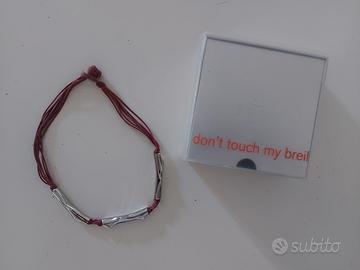 Collana girocollo Breil acciaio e cordino rosa