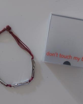 Collana girocollo Breil acciaio e cordino rosa