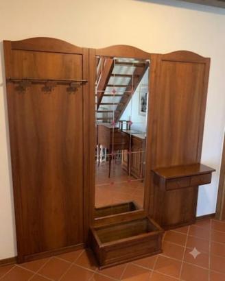 Mobile da Ingresso in Legno con Specchio, Appendia