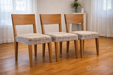 8 sedie pregiate in legno (Gervasoni)