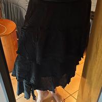 Gonna a balze tg62/64IT taglie grandi nera elegant