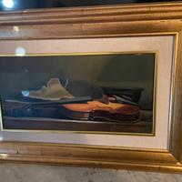 Dipinto a mano “Violino” anni 90 - cornice import.