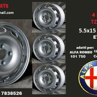 Cerchi tz 5,5x15 4x108 et35 alfa romeo