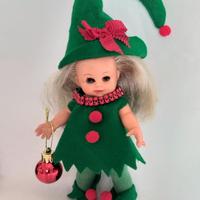 Bambola mini Furga Lisa vintage doll christmas elf