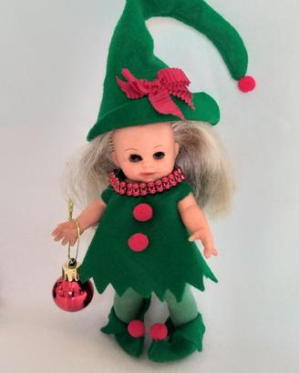 Bambola mini Furga Lisa vintage doll christmas elf