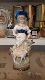 statuina statua donna di porcellana bianca tedesca