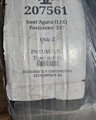 4 PNEUMATICI CONTINENTAL ECOCONTACT 6Q - 215/50 R1