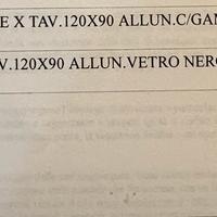 Tavolo in vetro nero
