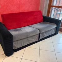 Divano letto in velluto