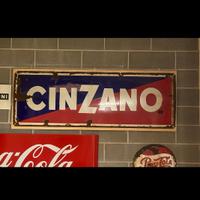 Cinzano vintage insegno smaltato anni 60