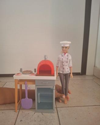 barbie pizzaiola con forno