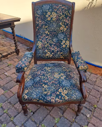 poltrona inglese in mogano 