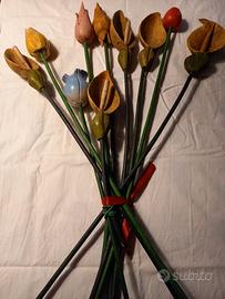 Fiori in legno artigianali 