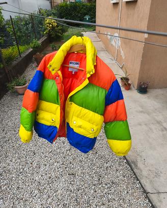 moschino puffer jacket rainbow 90's vintage 