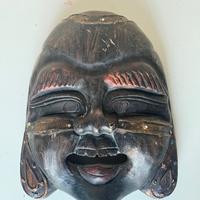 Maschera in legno da parete - Arte asiatica