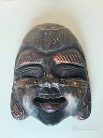 Maschera in legno da parete - Arte asiatica