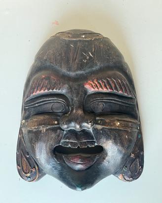 Maschera in legno da parete - Arte asiatica